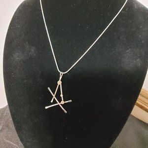 Sterling silver Lines Necklace